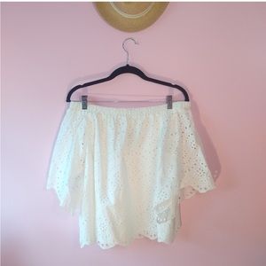 ♥️ NWOT francesca's off shoulder lace top